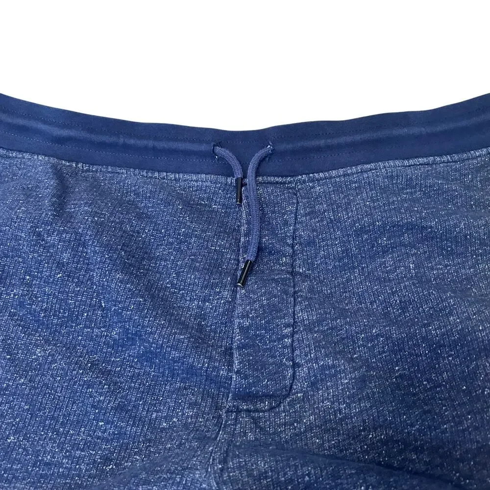 Patagonia Heather Blue Organic Cotton Blend Drawstring Athletic Shorts Mens XL
